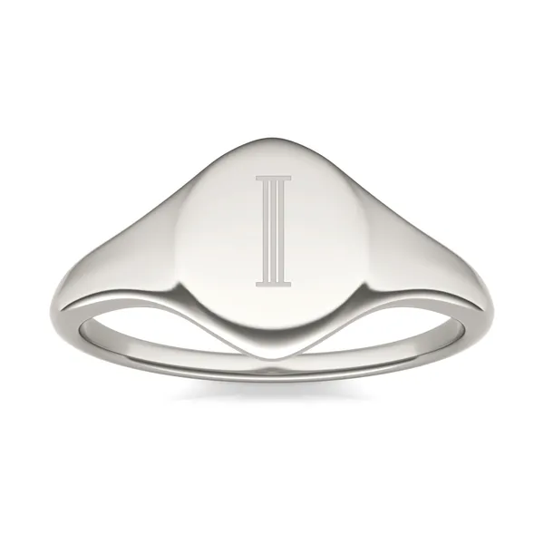 Signature Oval Initial Signet Ring