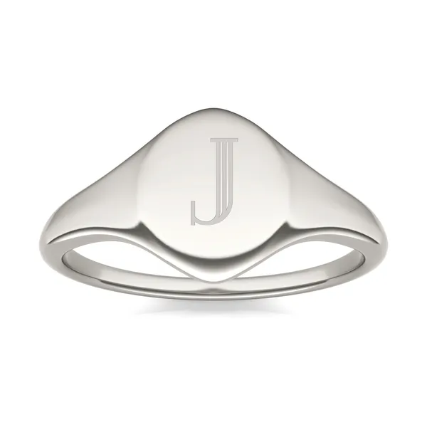 Signature Oval Initial Signet Ring