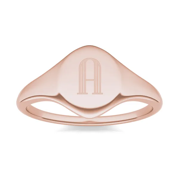 Signature Oval Initial Signet Ring K