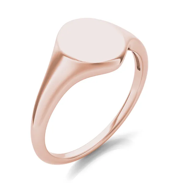 Signature Oval Initial Signet Ring K
