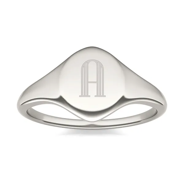 Signature Oval Initial Signet Ring