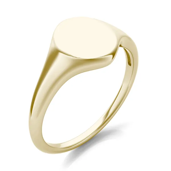Signature Oval Initial Signet Ring K