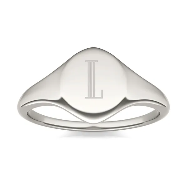 Signature Oval Initial Signet Ring