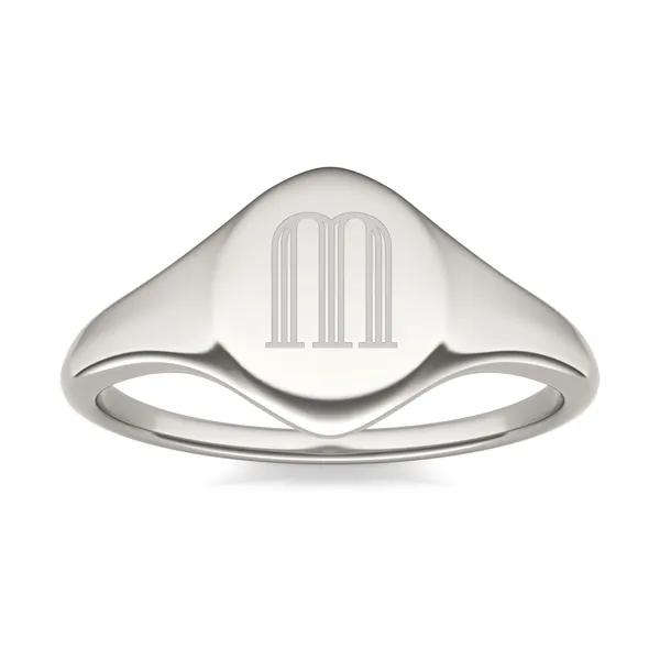 Signature Oval Initial Signet Ring