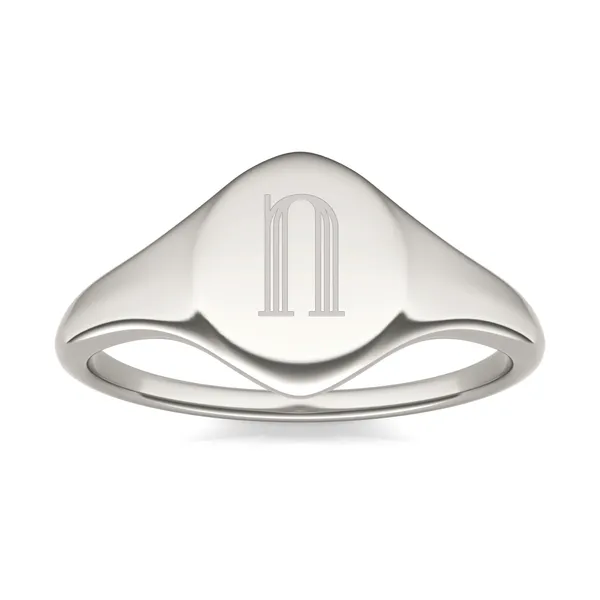 Signature Oval Initial Signet Ring