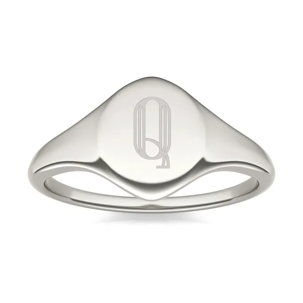 Signature Oval Initial Signet Ring