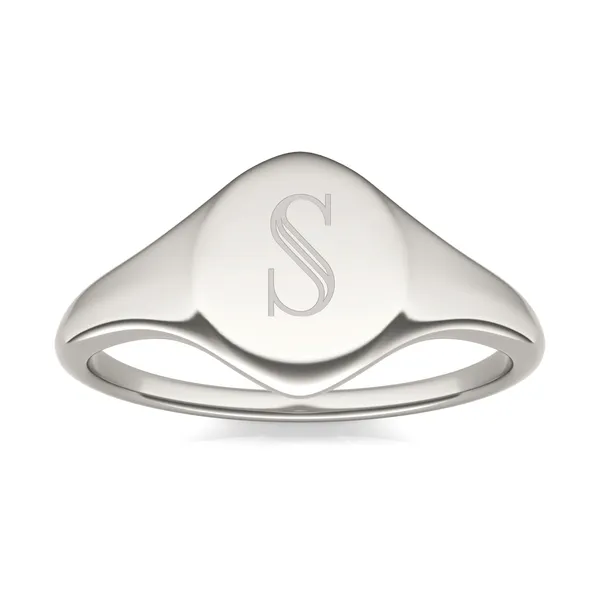Signature Oval Initial Signet Ring