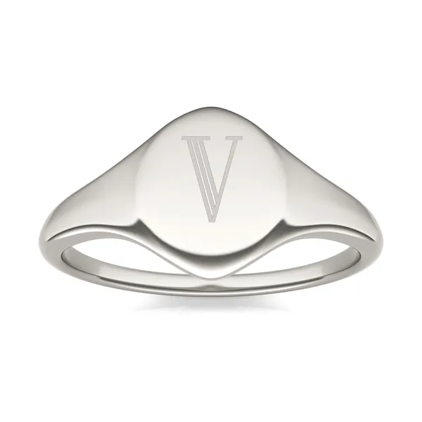 Signature Oval Initial Signet Ring