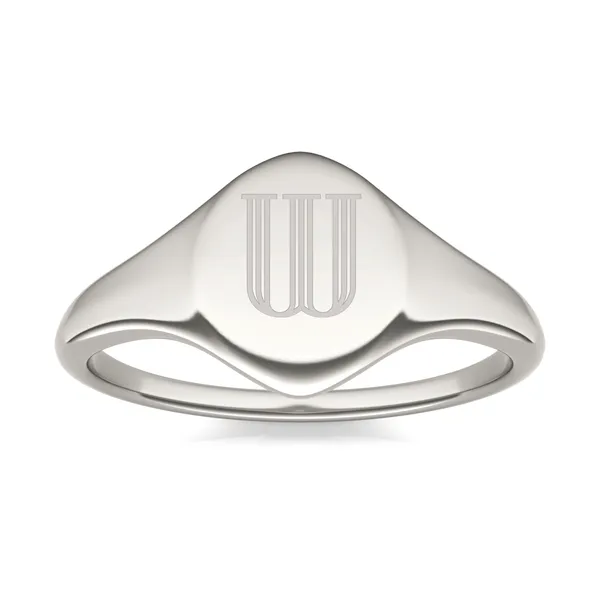 Signature Oval Initial Signet Ring