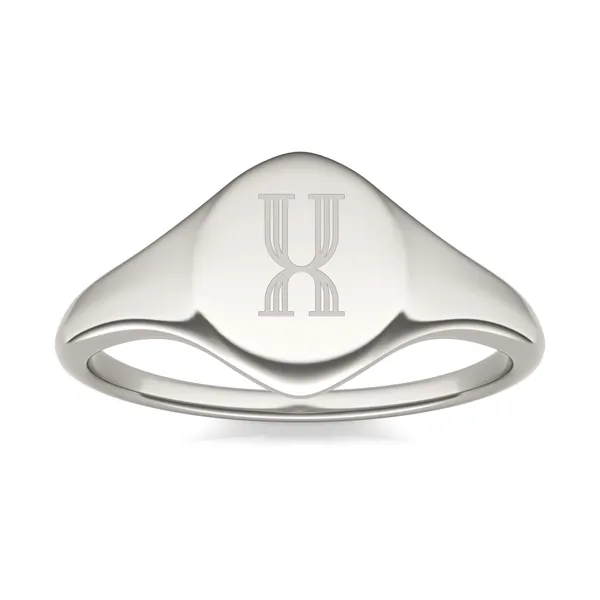 Signature Oval Initial Signet Ring