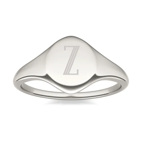 Signature Oval Initial Signet Ring
