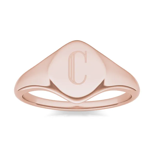Signature Kite Initial Signet Ring C