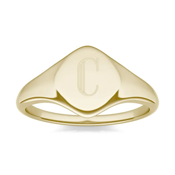 Signature Kite Initial Signet Ring C
