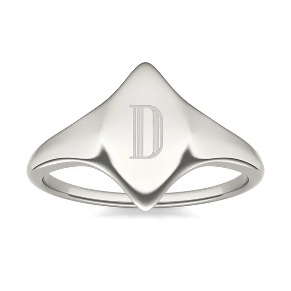 Signature Marquise Initial Signet Ring