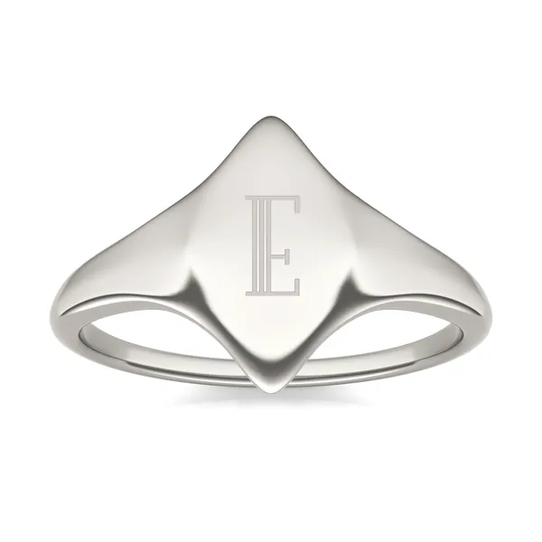 Signature Marquise Initial Signet Ring