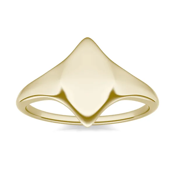 Signature Marquise Initial Signet Ring