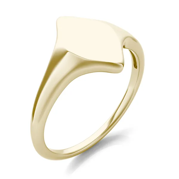 Signature Marquise Initial Signet Ring