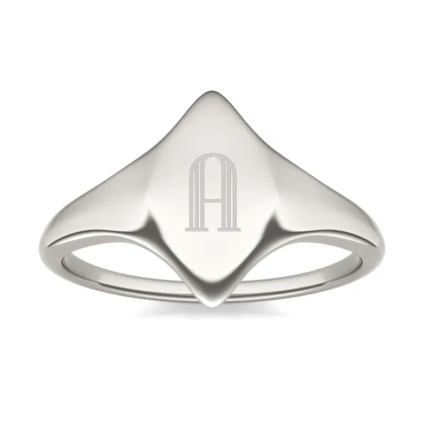 Signature Marquise Initial Signet Ring