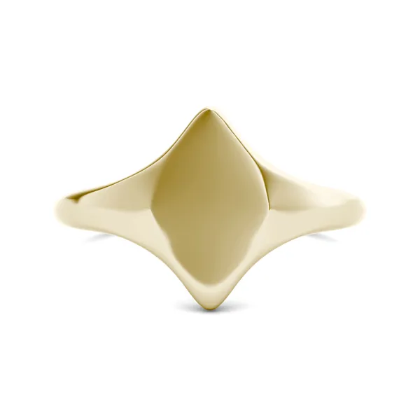 Signature Marquise Initial Signet Ring H