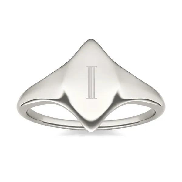 Signature Marquise Initial Signet Ring