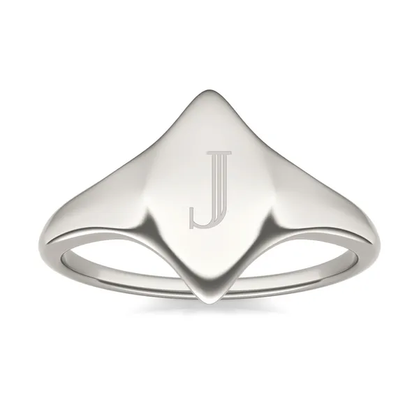 Signature Marquise Initial Signet Ring