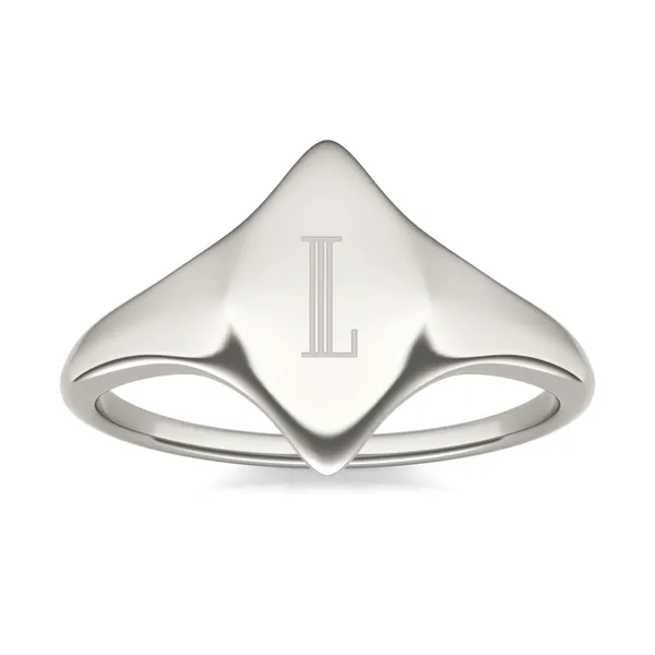 Signature Marquise Initial Signet Ring