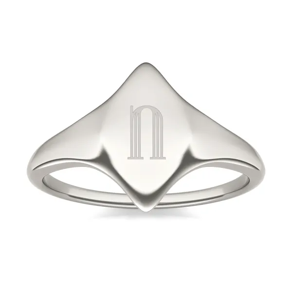 Signature Marquise Initial Signet Ring