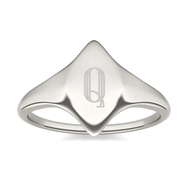 Signature Marquise Initial Signet Ring
