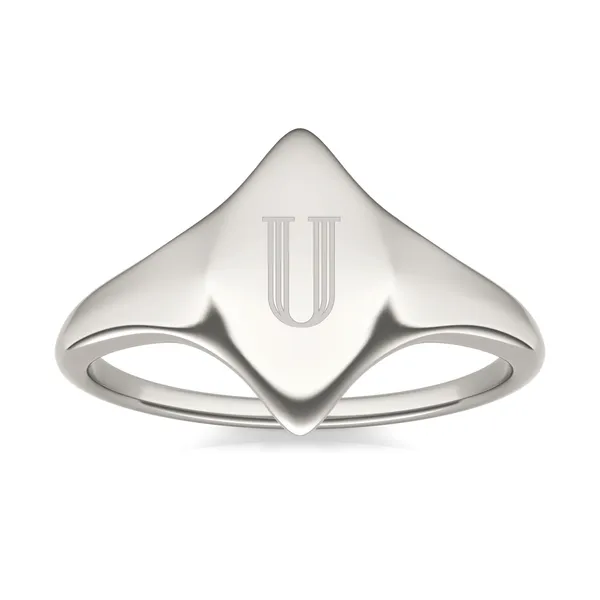Signature Marquise Initial Signet Ring