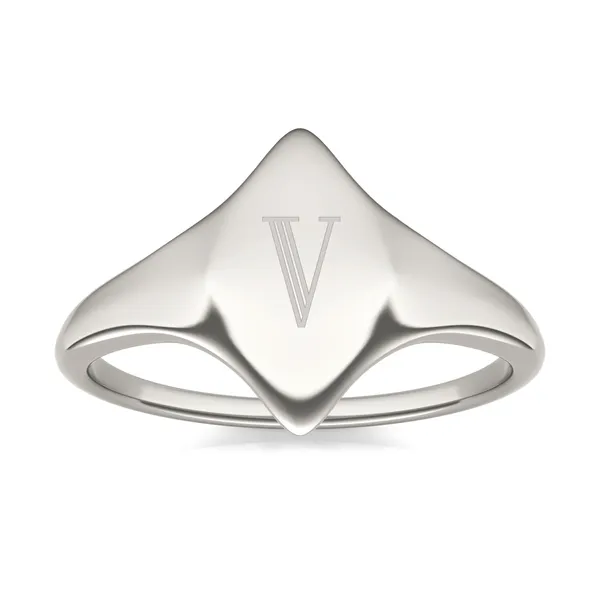 Signature Marquise Initial Signet Ring