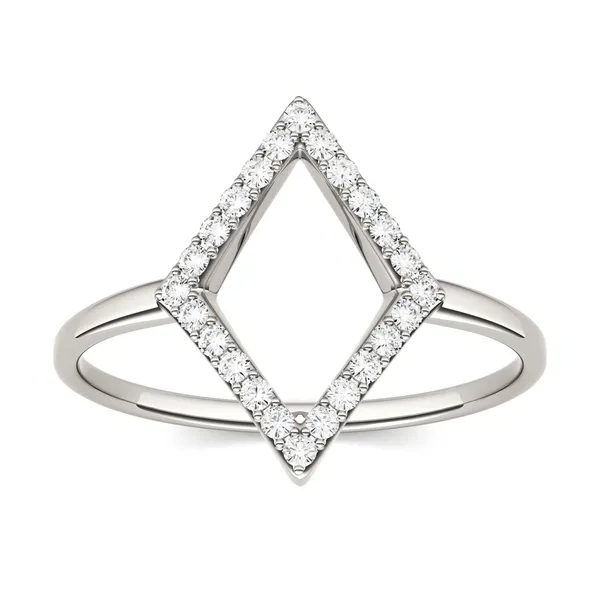 Accented Diamond Shaped Ring