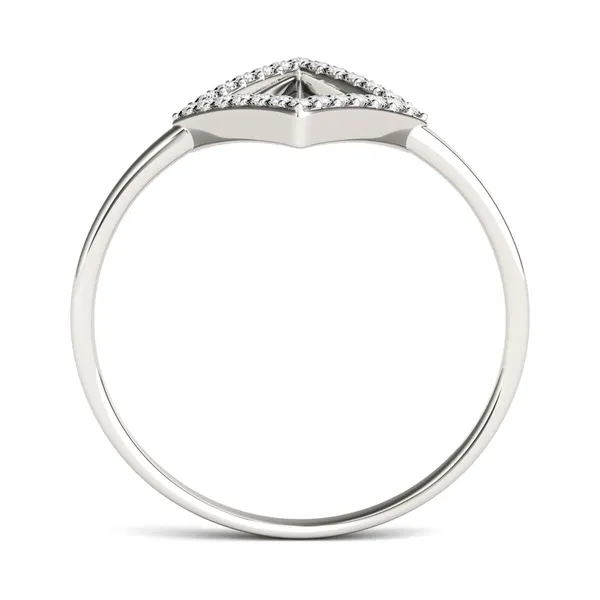 Accented Diamond Shaped Ring