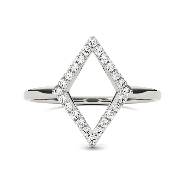 Accented Diamond Shaped Ring