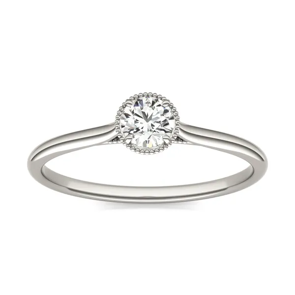 Milgrain Halo Petite Ring