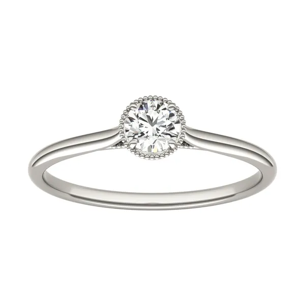 Milgrain Halo Petite Ring