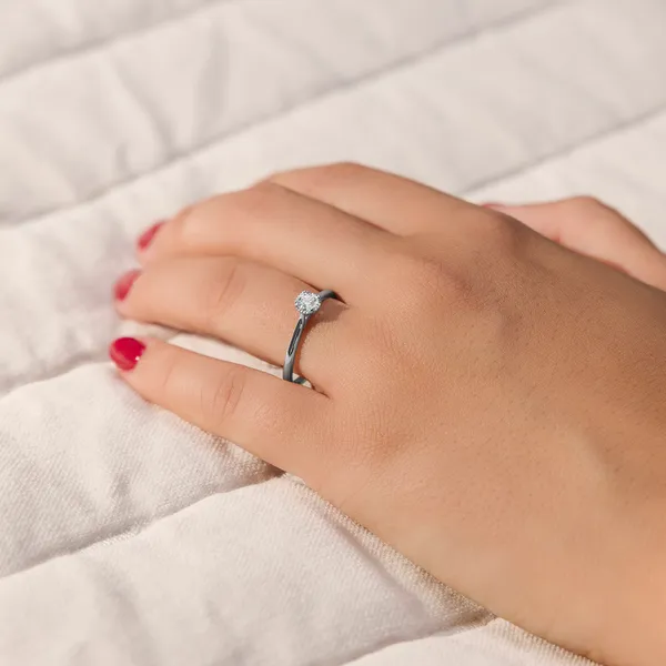 Milgrain Halo Petite Ring