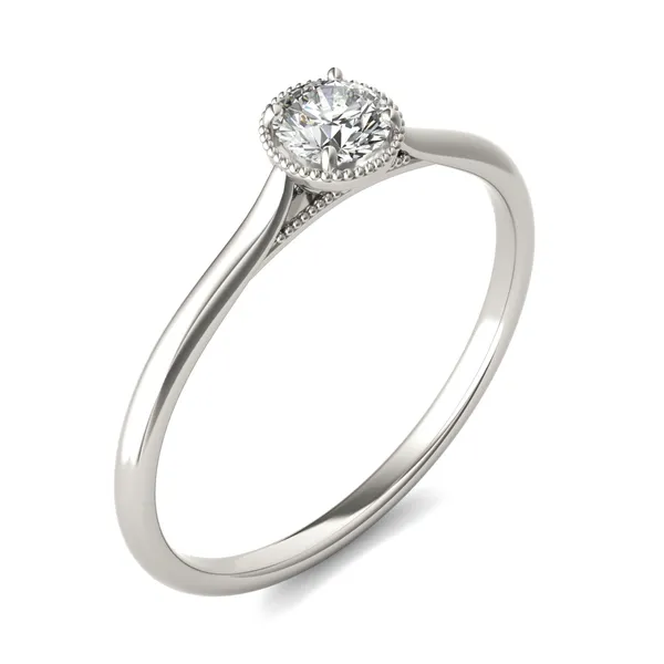 Milgrain Halo Petite Ring