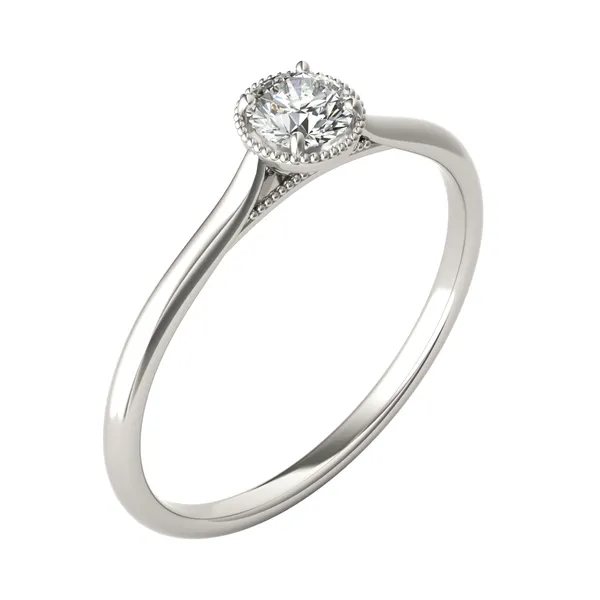 Milgrain Halo Petite Ring