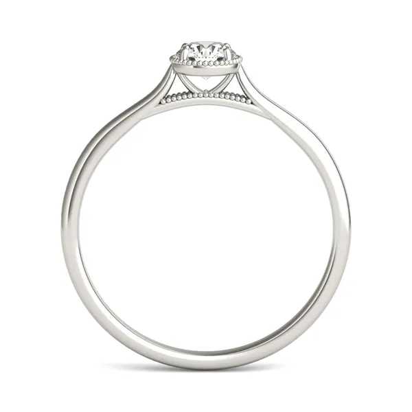 Milgrain Halo Petite Ring