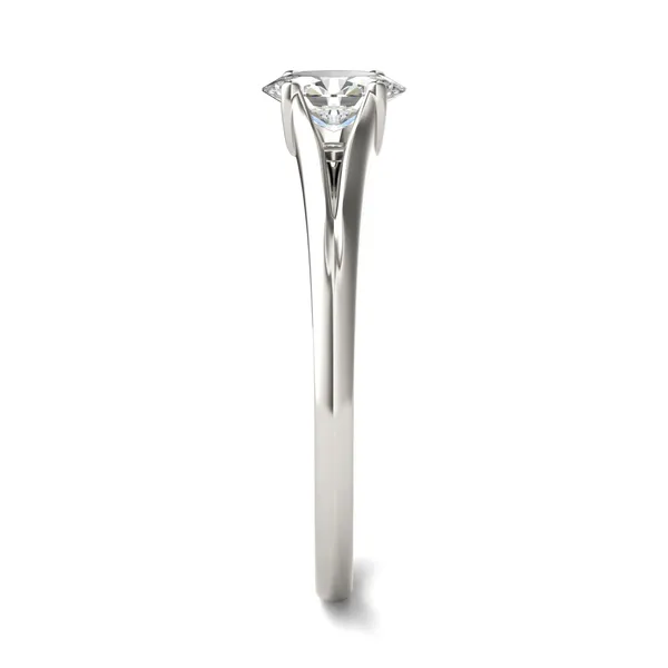 Oval Petite Split Shank Solitaire Ring