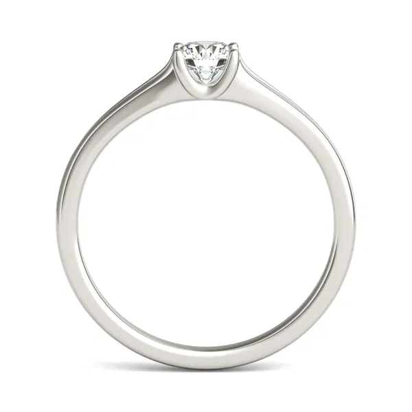 Round Brilliant Petite Split Shank Solitaire Ring