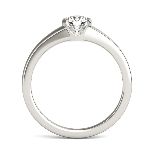 Petite Half Bezel Solitaire Ring