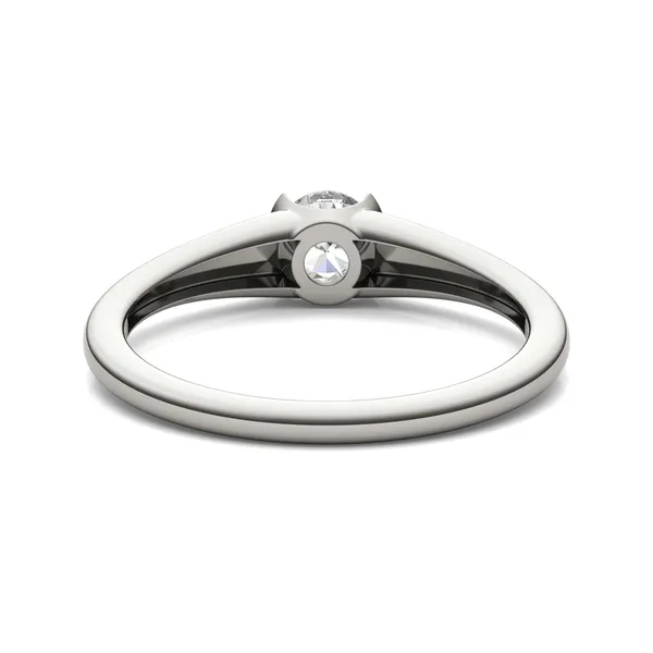 Petite Half Bezel Solitaire Ring