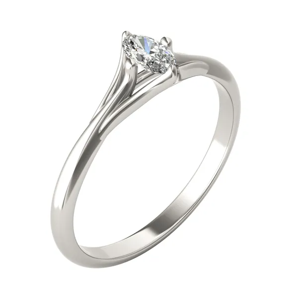 Oval Petite Kite Set Tapered Ring