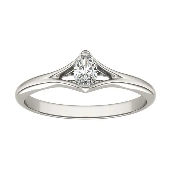 Oval Two-Prong Split Shank Petite Ring