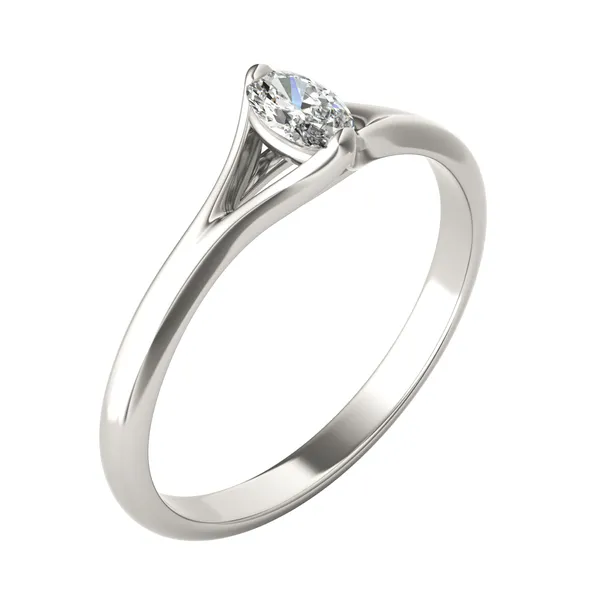 Oval Two-Prong Split Shank Petite Ring