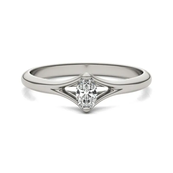 Oval Two-Prong Split Shank Petite Ring