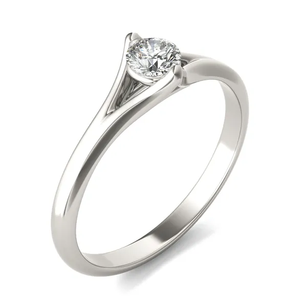 Round Brilliant Two-Prong Split Shank Petite Ring