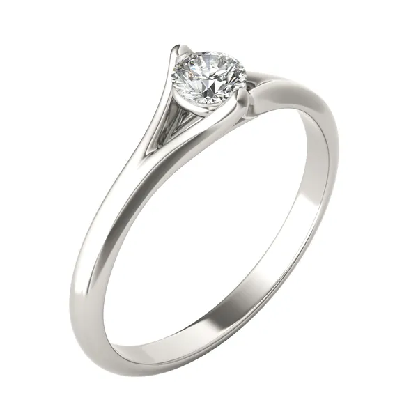 Round Brilliant Two-Prong Split Shank Petite Ring
