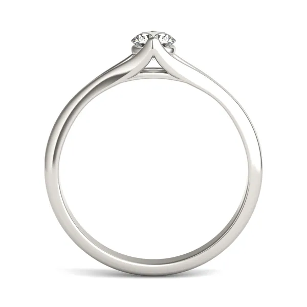Round Brilliant Two-Prong Split Shank Petite Ring